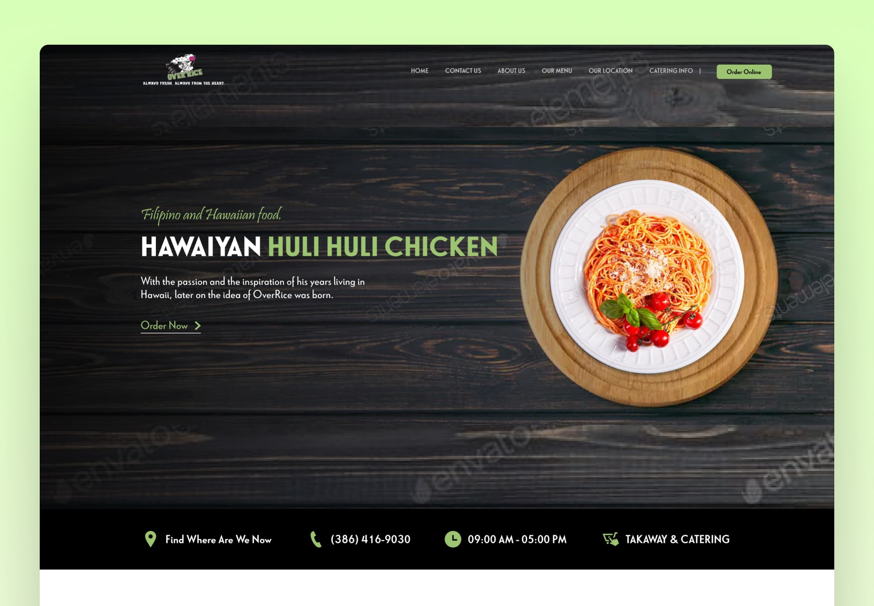 OverRice — Food Truck Website